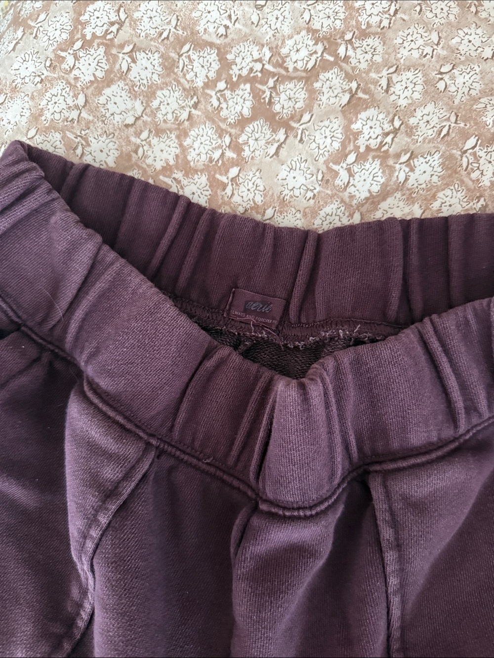 aerie Plum Elastic-Waist Athletic Shorts - Picture 2 of 3